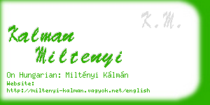 kalman miltenyi business card