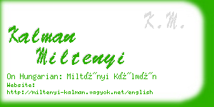 kalman miltenyi business card